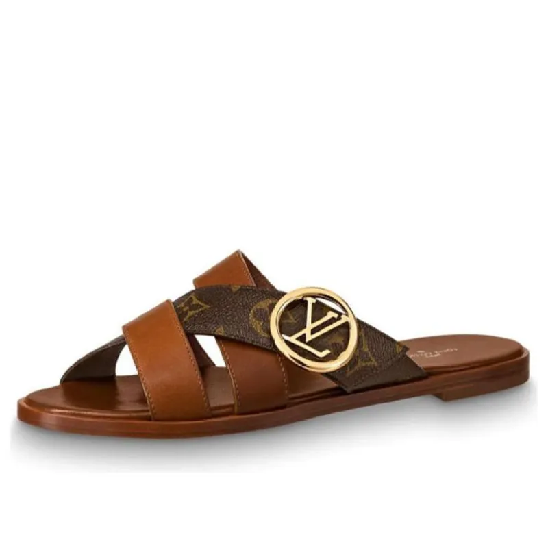 (WMNS) LOUIS VUITTON LV Horizon Line Sandals 'Brown' 1A5BHZ sold by KicksCrew