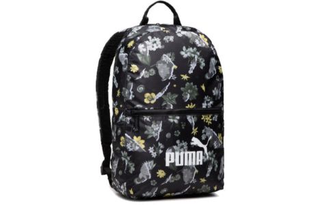 (WMNS) Puma Core Seasonal Daypack Backpack 'Black White Purple Yellow' 077381-01 sold by KicksCrew