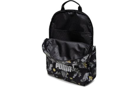 (WMNS) Puma Core Seasonal Daypack Backpack 'Black White Purple Yellow' 077381-01 sold by KicksCrew