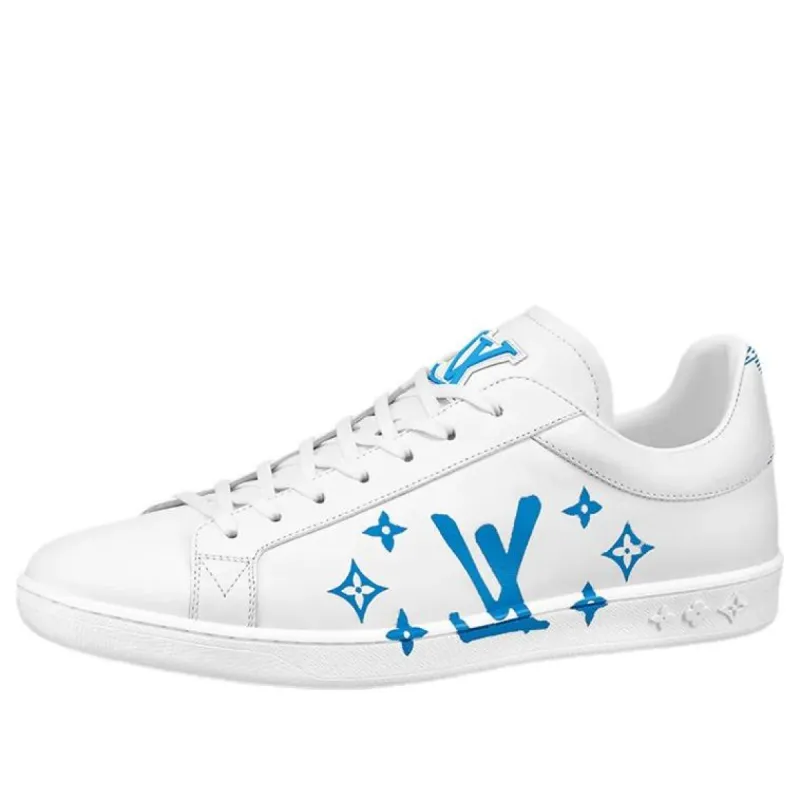 LOUIS VUITTON LV Luxembourg Samothrace Sneakers 'White with Blue' 1A9JDN sold by KicksCrew