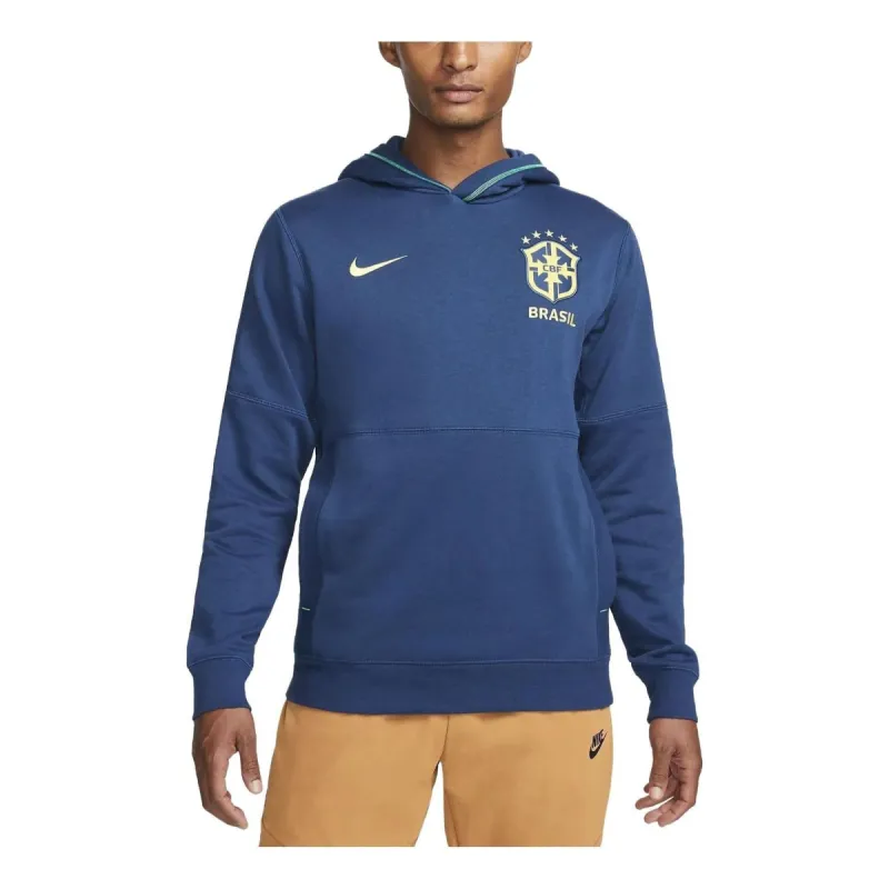 Nike Brazil Travel Fleece Soccer Hoodie 'Blue' DH4822-490 sold by KicksCrew