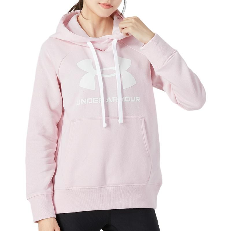 (WMNS) Under Armour Rival Fleece Logo Hoodie 'Light Pink' 1356318-647 sold by KicksCrew product image thumbnail 2