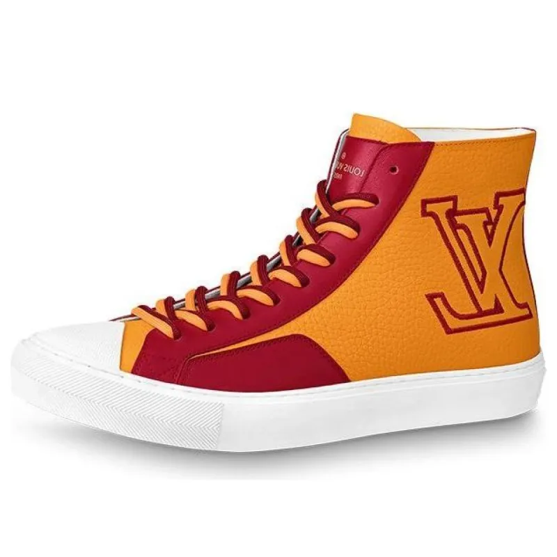 LOUIS VUITTON Tattoo Ankle Sneakers 'Orange Red' 1A8XX5 sold by KicksCrew