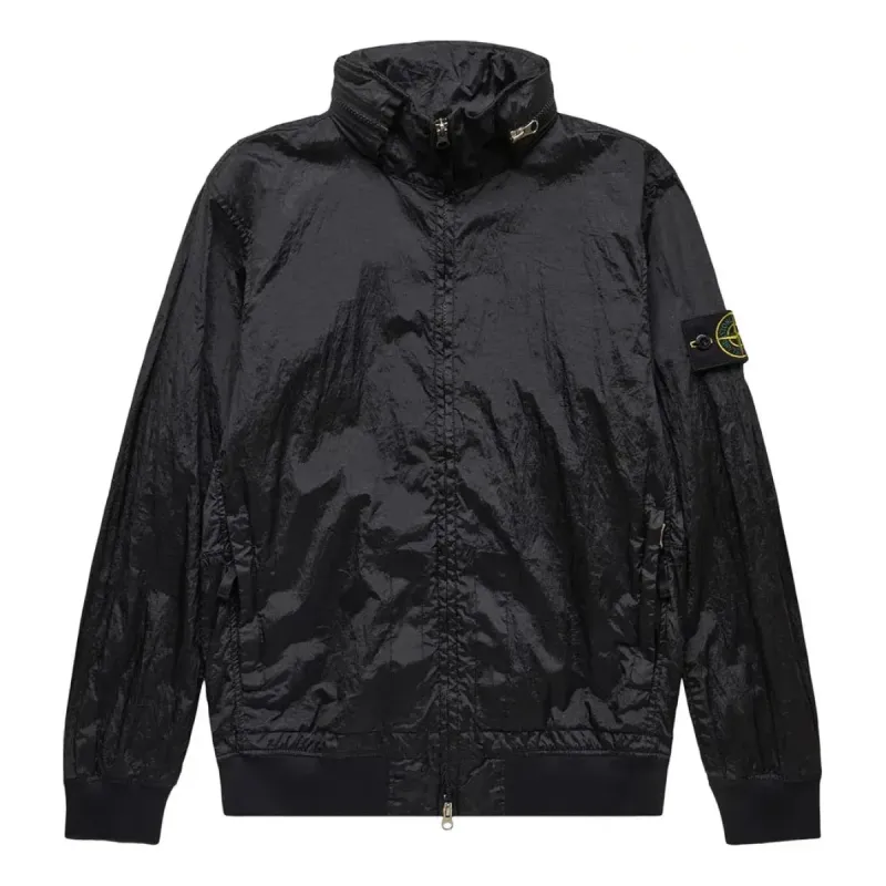 STONE ISLAND Compass Patch Long-Sleeve Bomber Jacket 'Black' 781541920-V0029 sold by KicksCrew