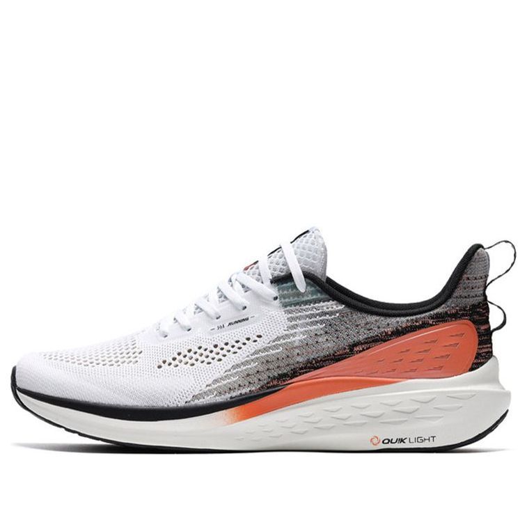 361 QU!K Light Breathable Running Shoes 'White Black Orange' 572022241-5 sold by KicksCrew