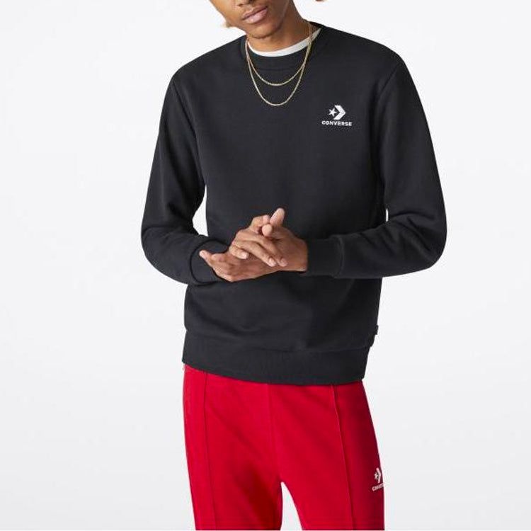 Converse Star Chevron EMB Crew Sweatshirt 'Black' 10008816-A01 sold by KicksCrew product image thumbnail 3