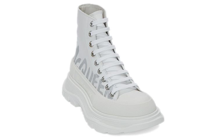 (WMNS) Alexander McQueen Tread Slick Graffiti Logo Boots 'White Grey' 676718W4RQ29071 sold by KicksCrew product image thumbnail 3