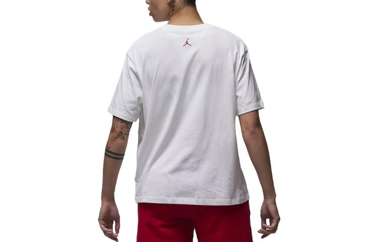 (WMNS) Air Jordan Graphic T-Shirt 'White Red' FD7202-100 sold by KicksCrew product image thumbnail 3