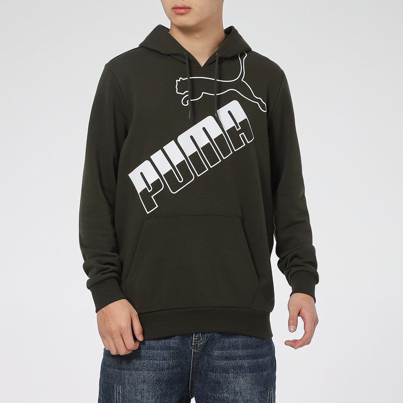 Puma Big Logo Hoodie 'Army Green White' 588667-70 sold by KicksCrew product image thumbnail 3