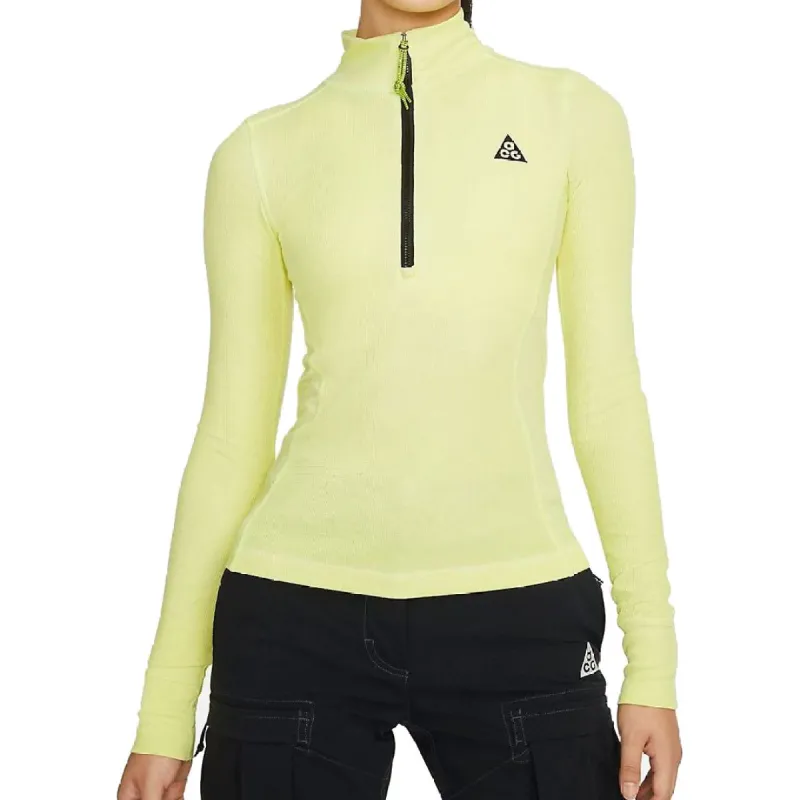 (WMNS) Nike ACG Long Sleeve Base Layer Top 'Green Yellow' DH3096-389 sold by KicksCrew