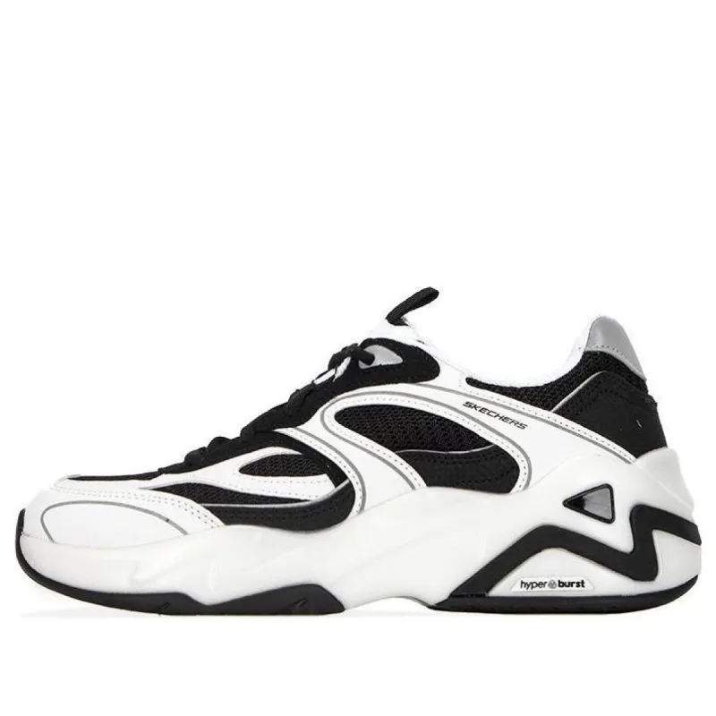 (WMNS) Skechers DLITES Hyper Burst 'White Black' 149983-WBK sold by KicksCrew