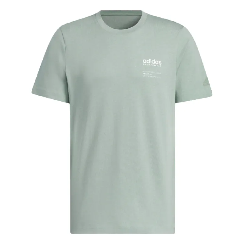 adidas Small Linear Logo T-Shirt 'Green' JI9078 sold by KicksCrew