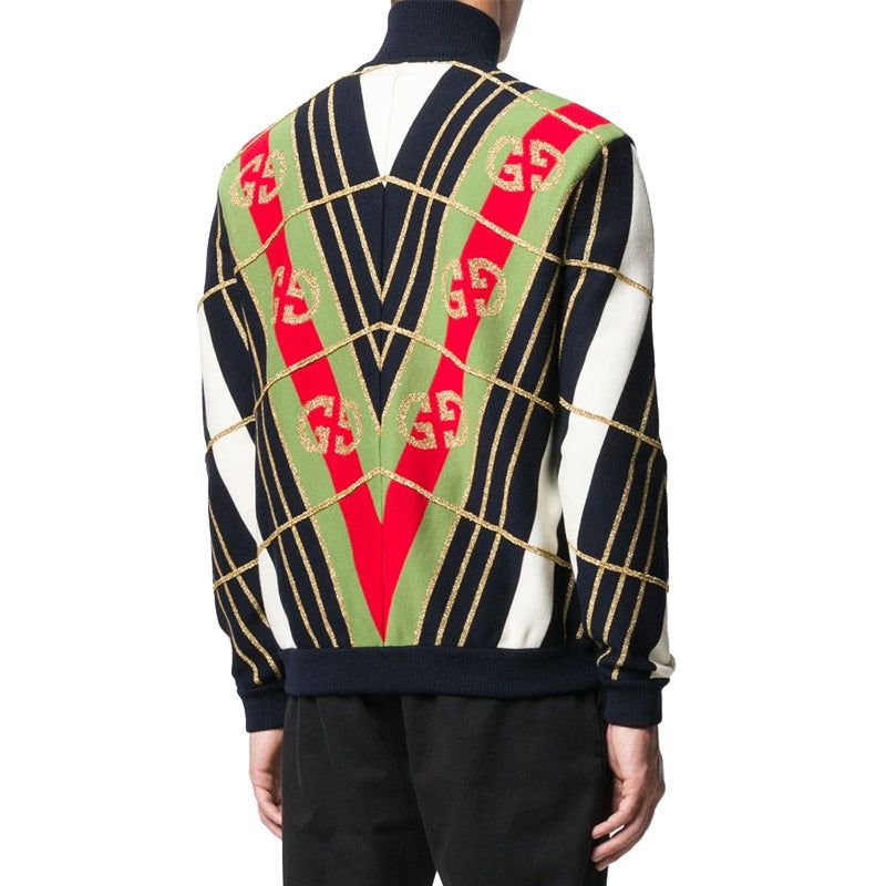 Gucci Bomber Knit Jacket 'Multicolor' 571558-XKAQD-4548 sold by KicksCrew product image thumbnail 4
