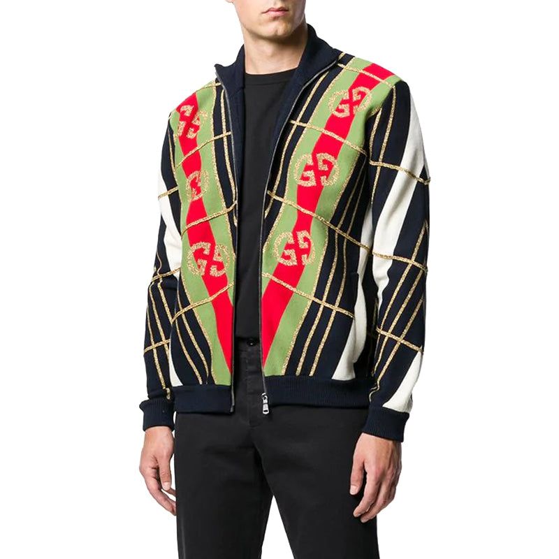 Gucci Bomber Knit Jacket 'Multicolor' 571558-XKAQD-4548 sold by KicksCrew product image thumbnail 2