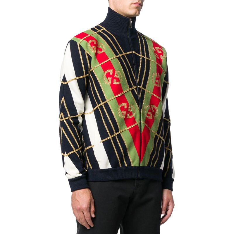 Gucci Bomber Knit Jacket 'Multicolor' 571558-XKAQD-4548 sold by KicksCrew product image thumbnail 3