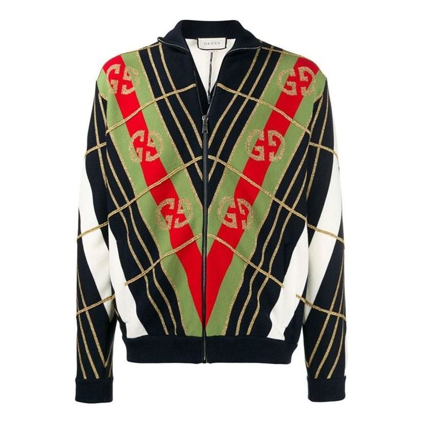Gucci Bomber Knit Jacket 'Multicolor' 571558-XKAQD-4548 sold by KicksCrew
