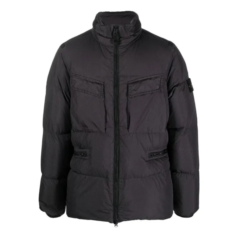 STONE ISLAND Crinkle Reps Down Jacket 'Black' 771540123-V0065 sold by KicksCrew
