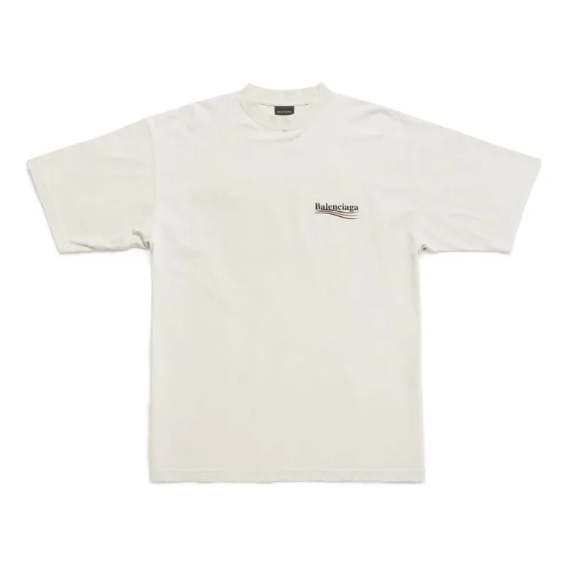 Balenciaga Political Campaign T-Shirt Large Fit 'Beige' 641675TNVG59170 sold by KicksCrew