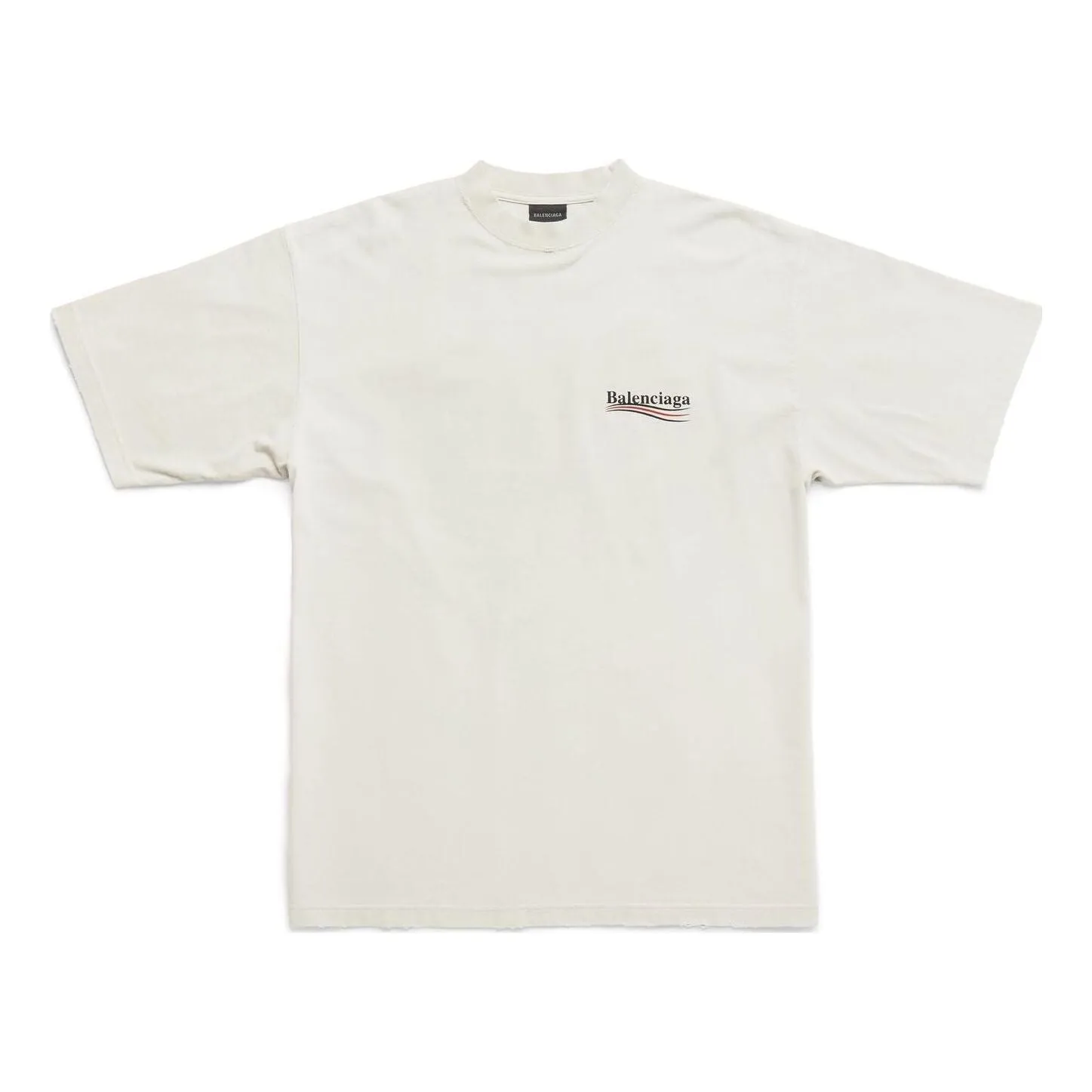 Balenciaga Political Campaign T-Shirt Large Fit 'Beige' 641675TNVG59170 sold by KicksCrew