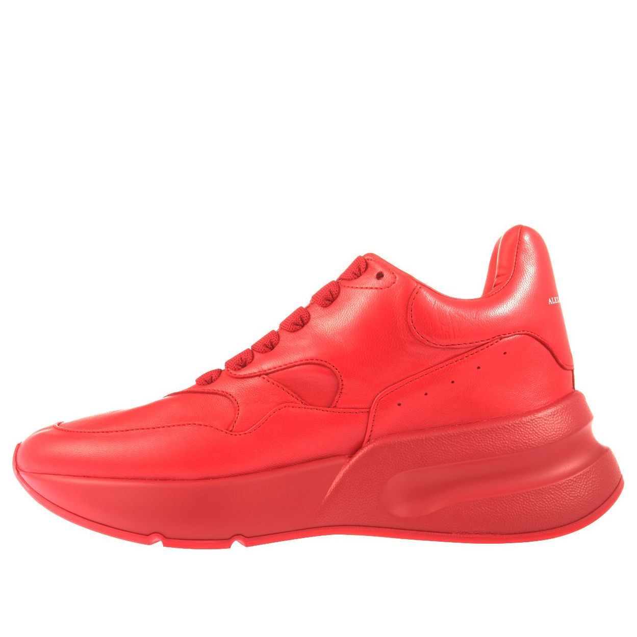 (WMNS) Alexander McQueen Oversized Runner Low Top Leather Sneakers with Mesh 'Pure Red' 533710WHRU06409 sold by KicksCrew