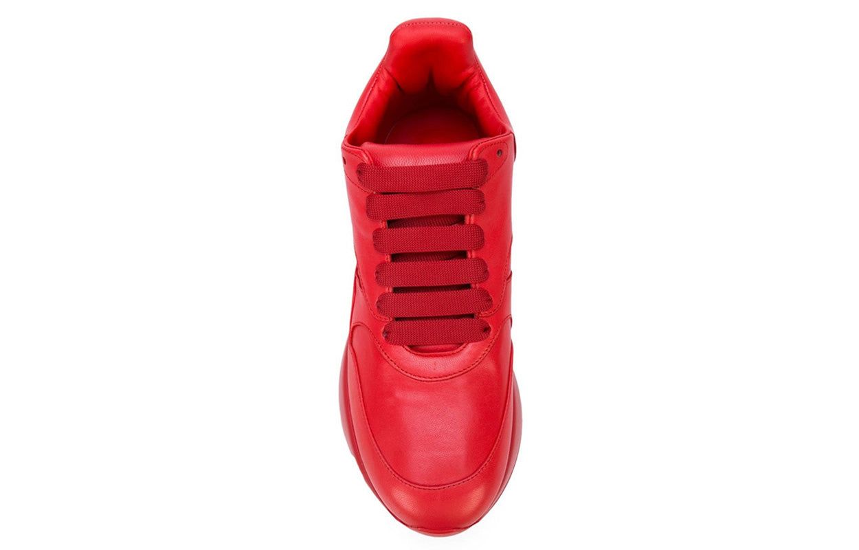 (WMNS) Alexander McQueen Oversized Runner Low Top Leather Sneakers with Mesh 'Pure Red' 533710WHRU06409 sold by KicksCrew product image thumbnail 5