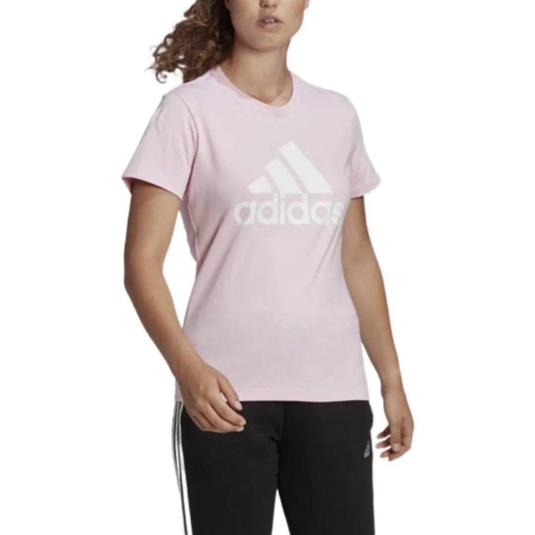 (WMNS) adidas Essentials Logo T-Shirt Asia Sizing 'Pink White' GL0726 sold by KicksCrew product image thumbnail 2
