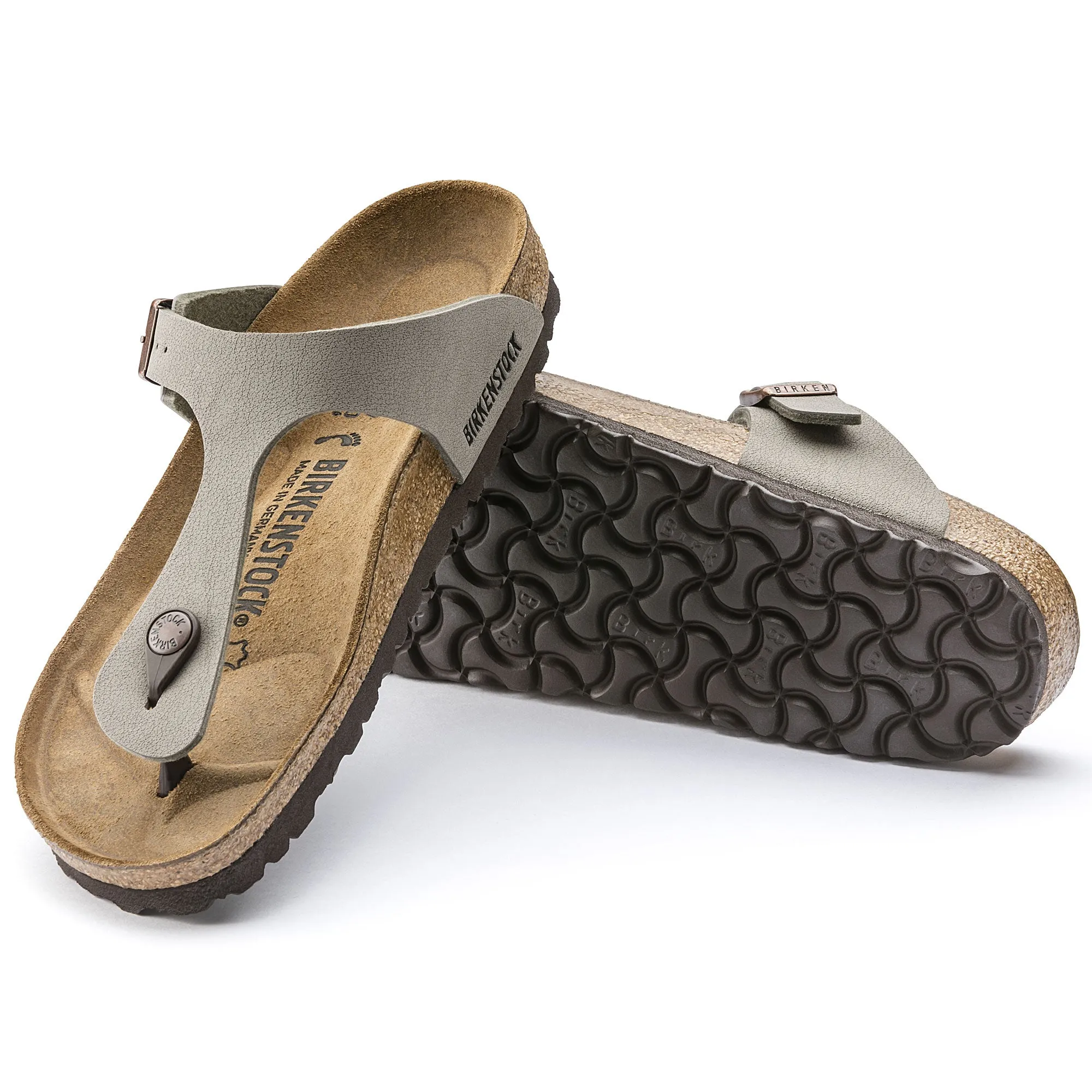 BirkenstockGizeh Birko Flor Birkibuc 'Stone' 0043391 sold by KicksCrew product image thumbnail 5