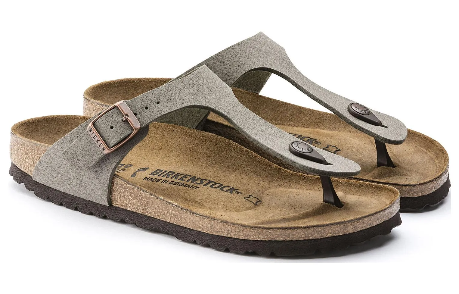 BirkenstockGizeh Birko Flor Birkibuc 'Stone' 0043391 sold by KicksCrew product image thumbnail 3