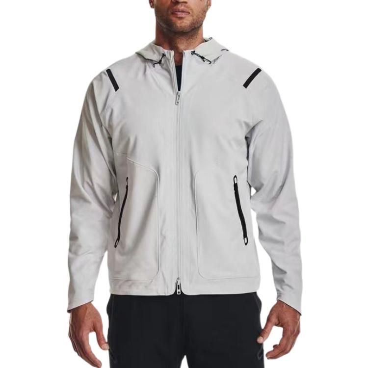 Under Armour Unstoppable Hooded Jacket 'Light Grey' 1370494-014 sold by KicksCrew product image thumbnail 3