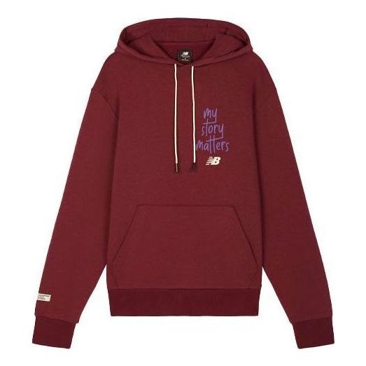 New Balance My Story Matters Hoodie 'Red Purple' MT11574-NBY sold by KicksCrew