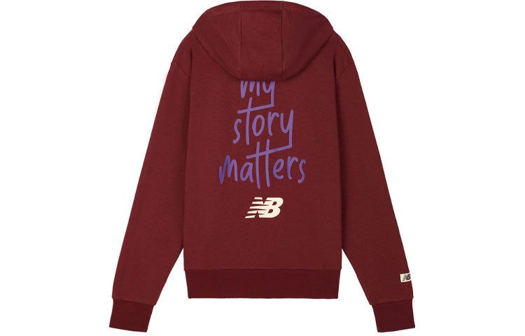 New Balance My Story Matters Hoodie 'Red Purple' MT11574-NBY sold by KicksCrew product image thumbnail 2