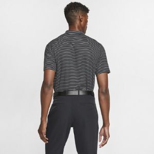 Nike Dri-fit Striped Golf Polo Shirt 'Black Summit White' AJ5482-010 sold by KicksCrew