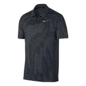 Nike Dri-fit Striped Golf Polo Shirt 'Black Summit White' AJ5482-010 sold by KicksCrew
