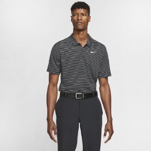Nike Dri-fit Striped Golf Polo Shirt 'Black Summit White' AJ5482-010 sold by KicksCrew