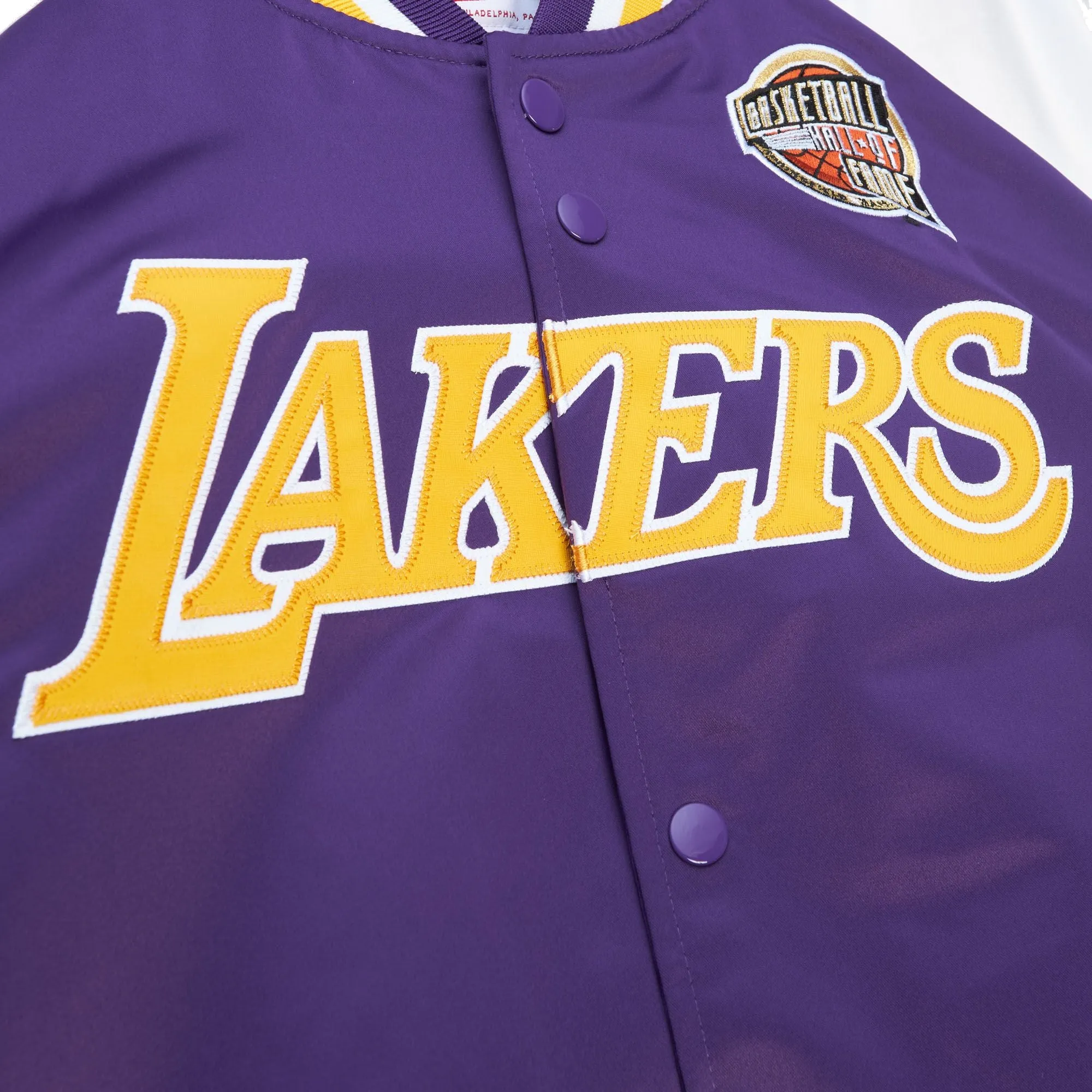 Mitchell & Ness Los Angeles Lakers HOF Satin Jacket 'Pau Gasol 16' OJBF6860-LALYYPGAPRWH sold by KicksCrew product image thumbnail 3