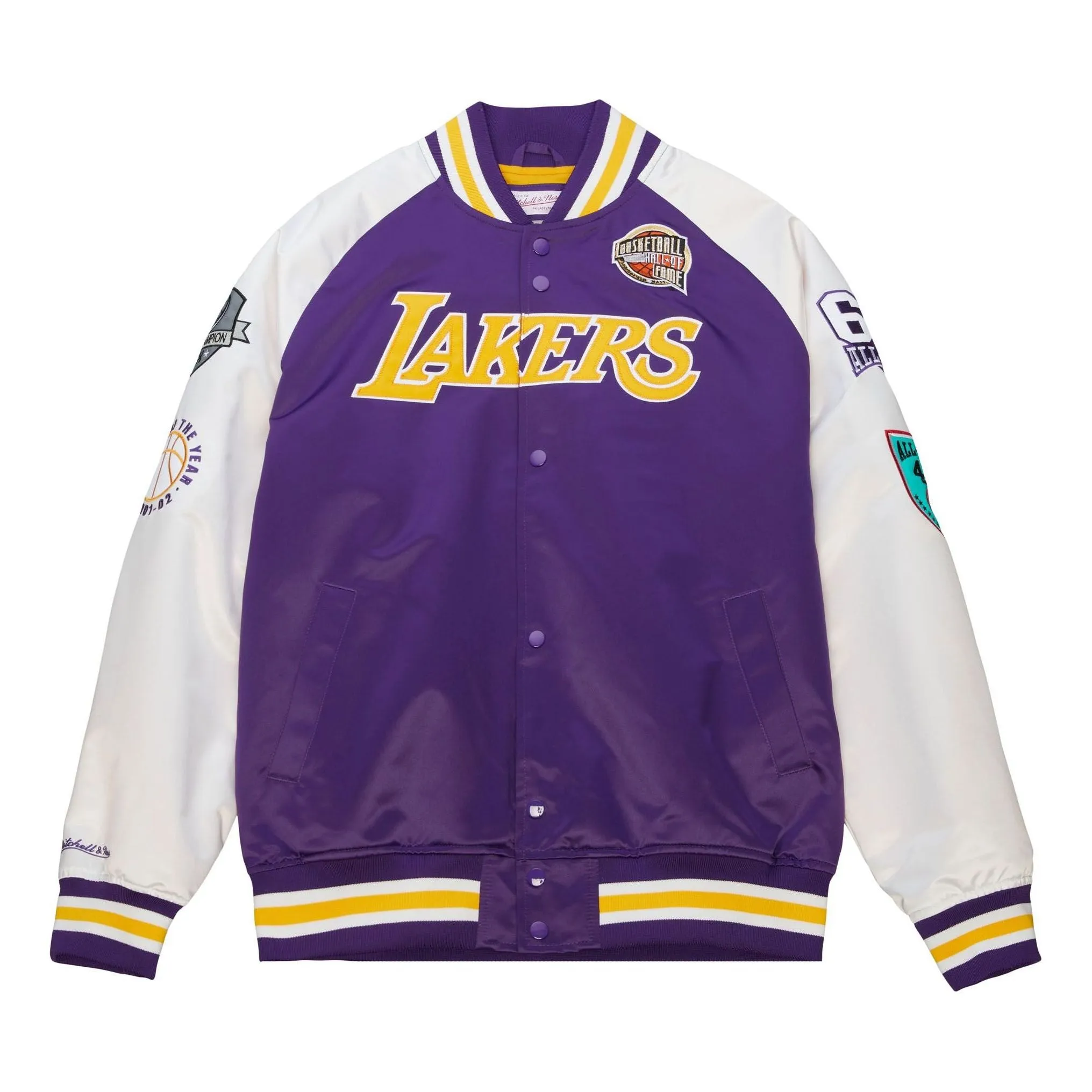 Mitchell & Ness Los Angeles Lakers HOF Satin Jacket 'Pau Gasol 16' OJBF6860-LALYYPGAPRWH sold by KicksCrew
