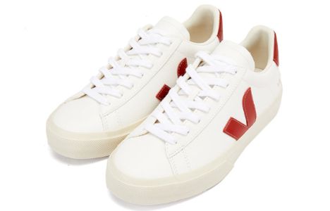 Veja Campo Lace-Up Sneakers 'White Red' CP052615 sold by KicksCrew