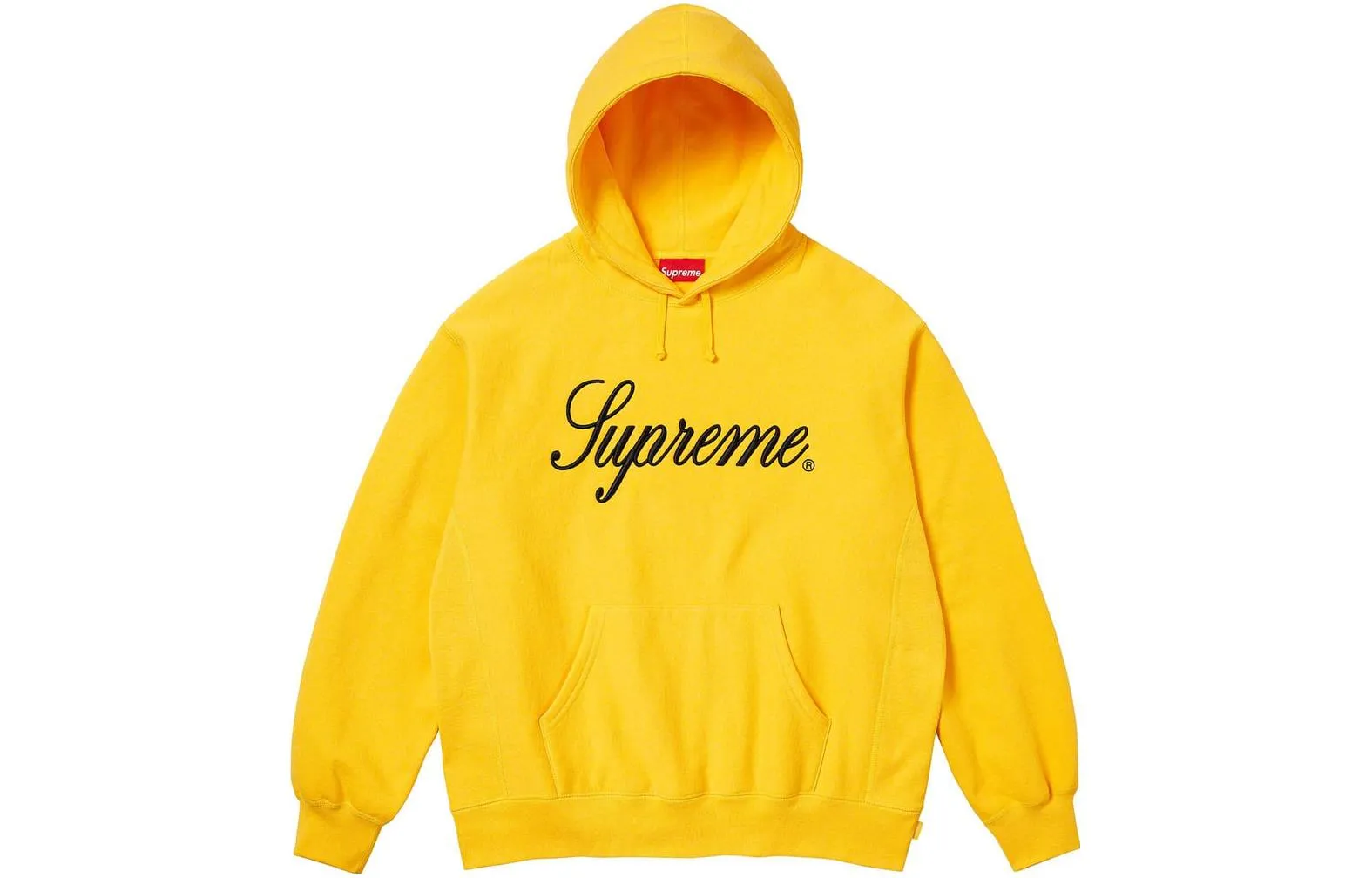 Supreme FW23 Week6 Raised Script Hoodie 'Yellow' SUP-FW23-102 sold by KicksCrew product image thumbnail 2
