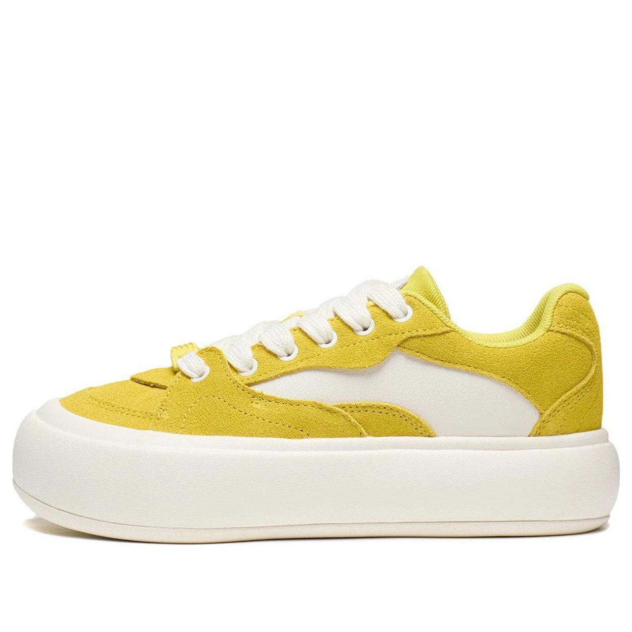 (WMNS) Li-Ning Platform Skate Shoes 'Yellow White' AZGT026-3 sold by KicksCrew