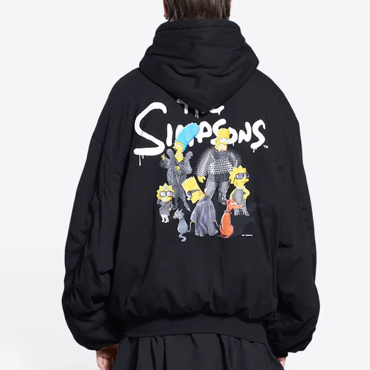 Balenciaga x The Simpsons Padded Bomber Hoodie 'Black' 657115TLVG71000 sold by KicksCrew product image thumbnail 5