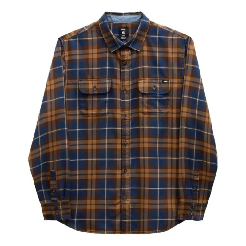 Vans Sycamore Long Sleeve Flannel Shirt 'Dress Blue' VN0A36HMCMM sold by KicksCrew
