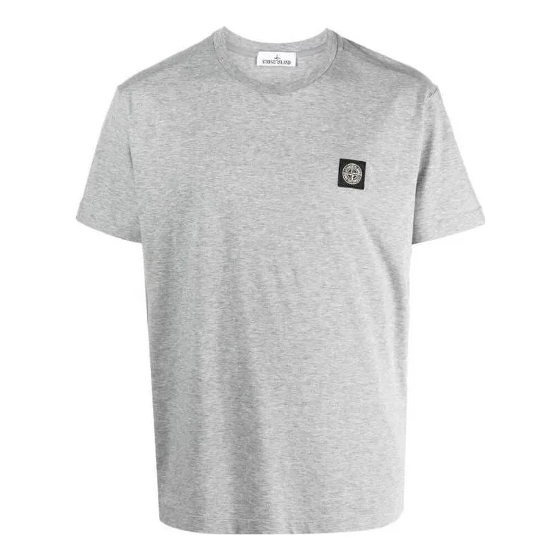 STONE ISLAND Compass Patch Logo Short-Sleeve T-shirt 'Melange Grey' 101524113-A0M64 sold by KicksCrew