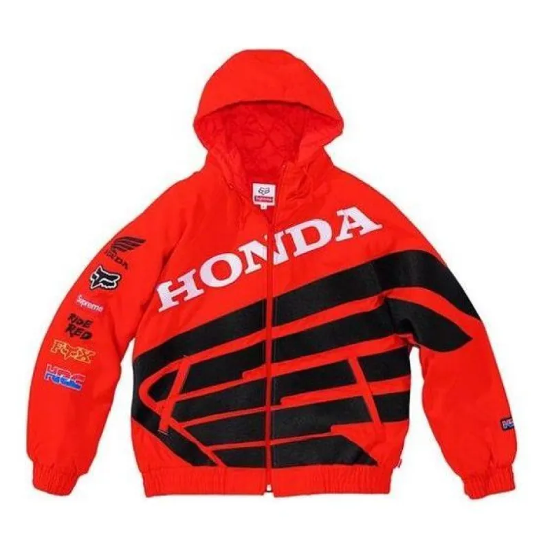 Supreme x Honda Fox Racing Puffy Zip Up Jacket 'Red' SUP-FW19-596 sold by KicksCrew