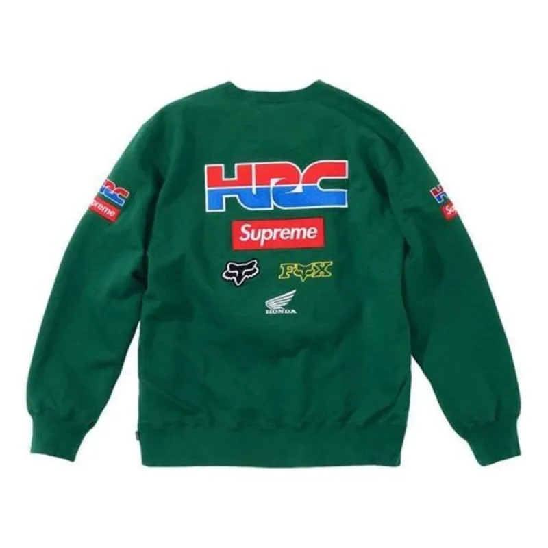 Supreme x Honda Fox Racing Crewneck 'Green' SUP-FW19-594 sold by KicksCrew