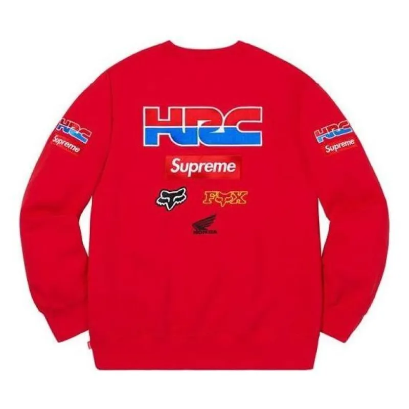 Supreme x Honda Fox Racing Crewneck 'Red' SUP-FW19-593 sold by KicksCrew
