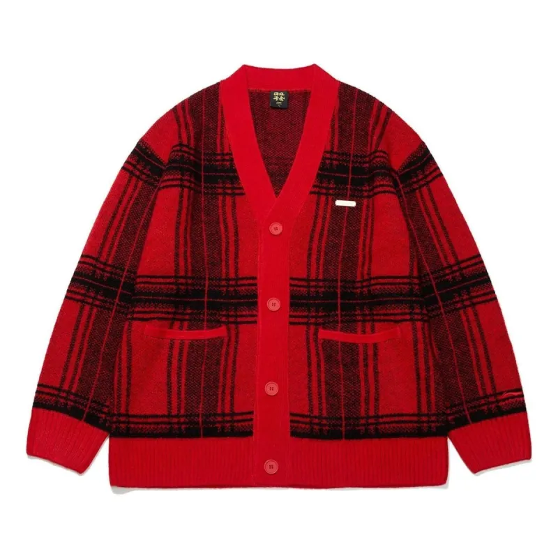 Li-Ning Lifestyle Checkerboard Jacket 'Red Black' AMBT003-1 sold by KicksCrew