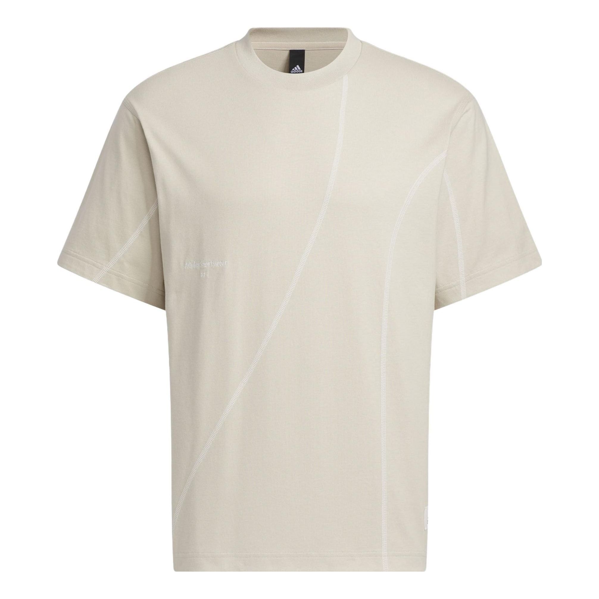 Adidas Sportswear Lounge Graphic T-Shirts 'Beige' IP4978 sold by KicksCrew