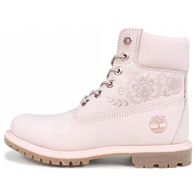 (WMNS) Timberland 6-Inch Premium Waterproof Embossed Boots 'Pink' A1TKO sold by KicksCrew