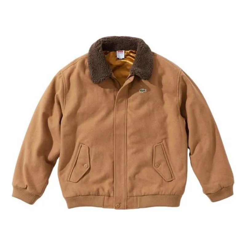 Supreme LACOSTE Wool Bomber Jacket 'Brown' SUP-FW19-533 made by Supreme