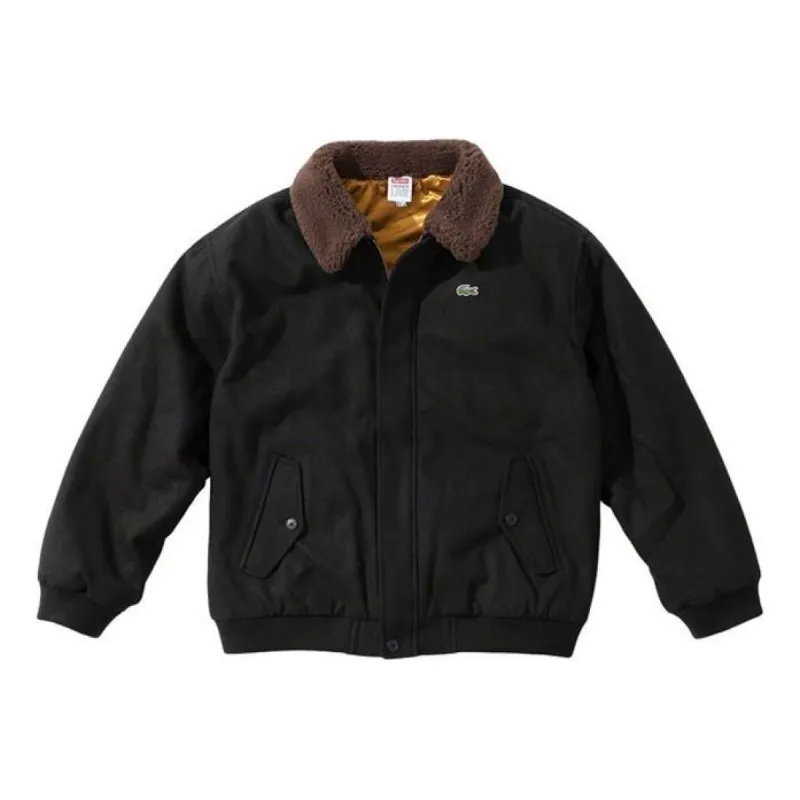 Supreme LACOSTE Wool Bomber Jacket 'Black' SUP-FW19-530 made by Supreme